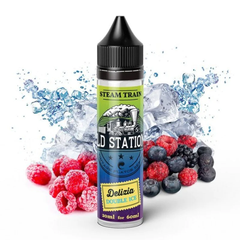 STEAM TRAIN OLD STATIONS DELIZIA DOUBLE ICE 60ML