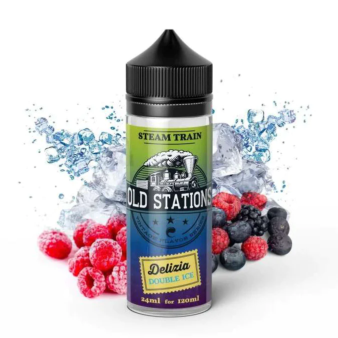 STEAM TRAIN OLD STATIONS DELIZIA DOUBLE ICE 120ML
