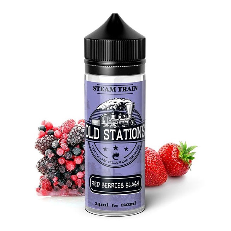 STEAM TRAIN OLD STATIONS RED BERRIES SLASH 120ML