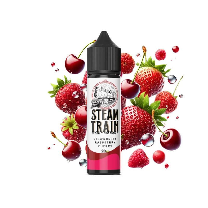 STEAM TRAIN EDITION DISPOSABLE STRAWBERRY RASPBERRY CHERRY 60ML