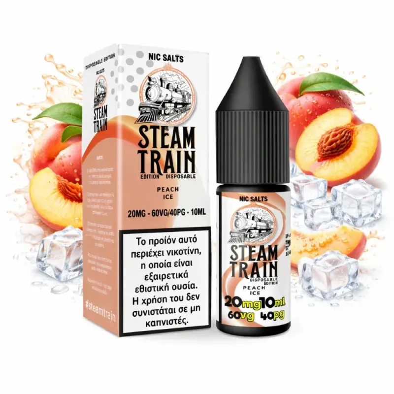 STEAM TRAIN EDITION DISPOSABLE PEACH ICE 20MG – 60VG/40PG – 10ML