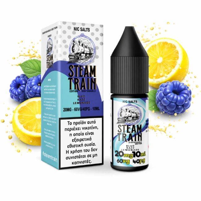 STEAM TRAIN EDITION DISPOSABLE BLUE RAZZ LEMONADE 20MG – 60VG/40PG – 10ML