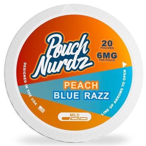 POUCH NURDZ 6MG PEACH BLUE RAZZ