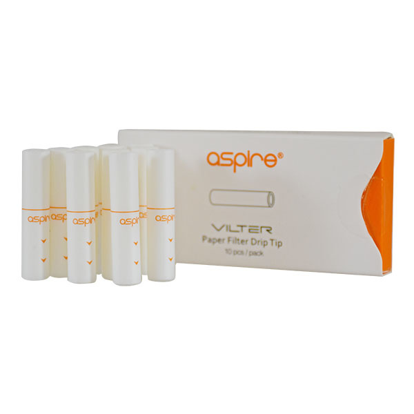 ASPIRE VILTER FILTER DRIP TIP 10PCS WHITE