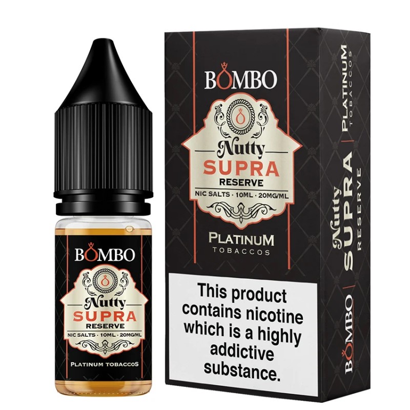 BOMBO PLATINUM TOBACCOS NUTTY SUPRA RESERVE SALT 20MG 10ML