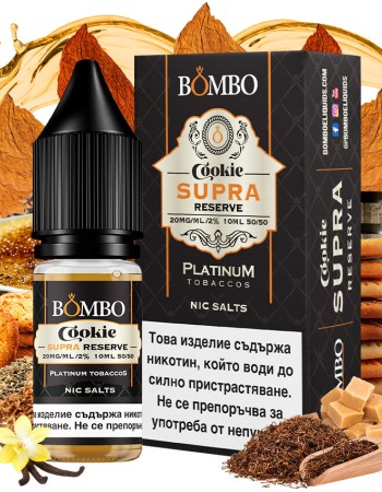 BOMBO PLATINUM TOBACCOS COOKIE SUPRA RESERVE SALT 20MG 10ML